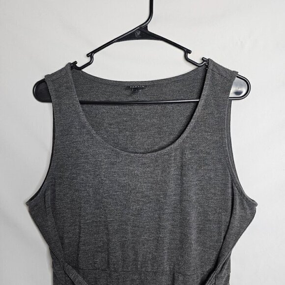 TORRID Casual Dress CHARCOAL GRAY size 0 12 L Tie Front Minimalist Neutral Cute - Picture 5 of 7